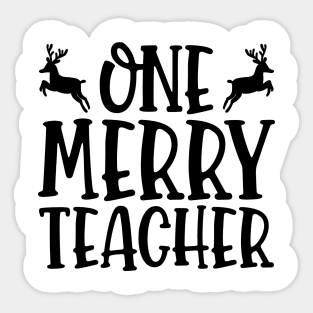 One Merry Teacher Sticker